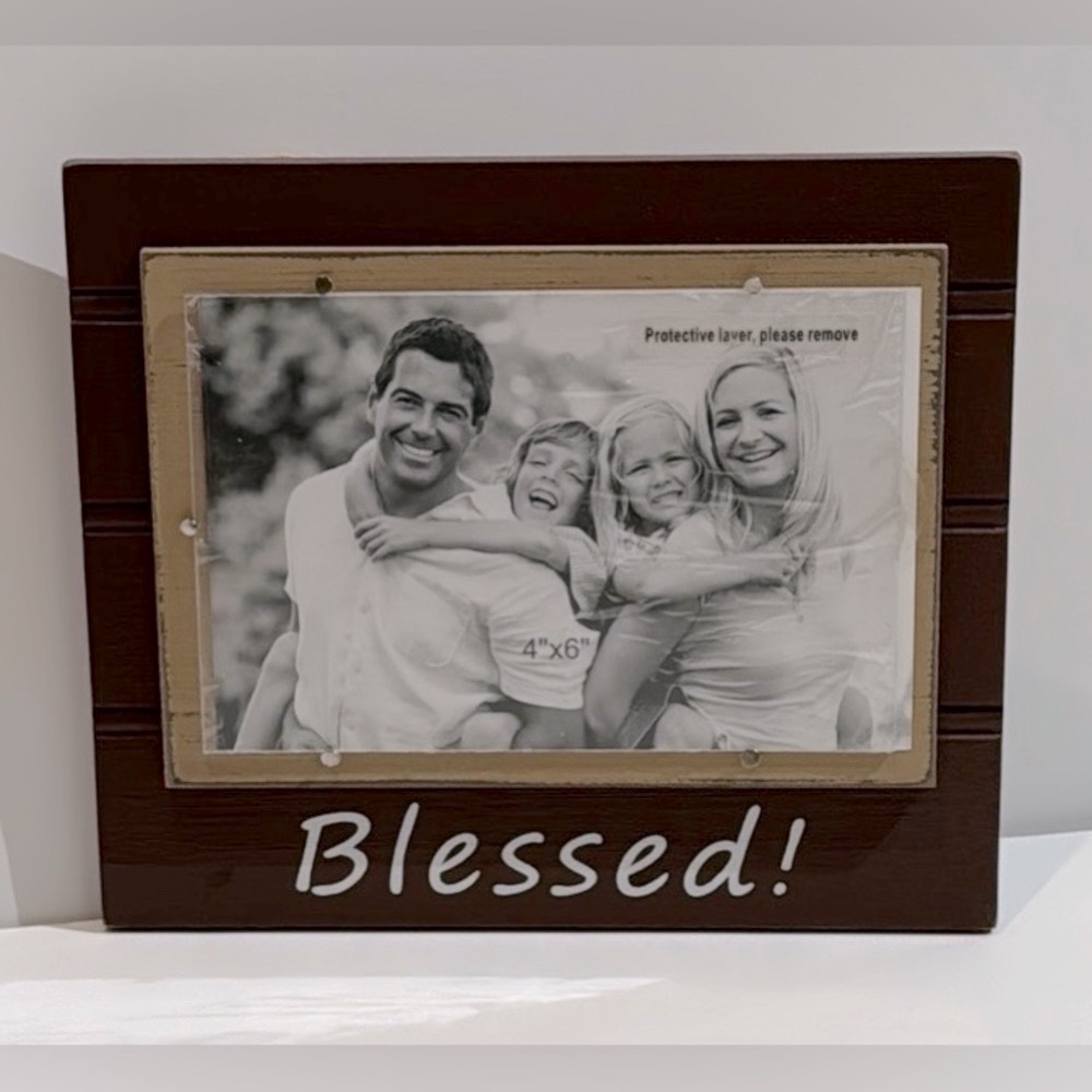 NWT Wooden Blessed Hanging Or Sitting Frame